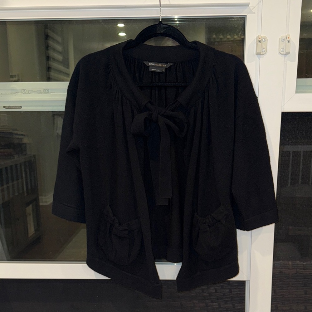 BCBGMaxAzria Black Cardigan Sweater size S
